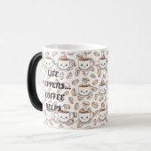 LA VIE SE PASSE...LE CAFÉ AIDE MUG 11oz (Devant gauche)
