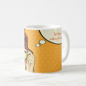 "La vie se passe quand on fait du patchwork." Mug (Devant droit)