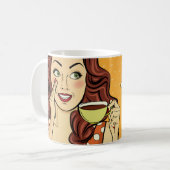 "La vie se passe quand on fait du patchwork." Mug (Devant gauche)