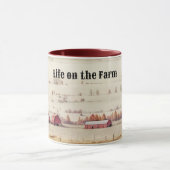 La vie sur la ferme Red Barn Art Mug Cup (Centre)