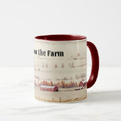 La vie sur la ferme Red Barn Art Mug Cup (Devant droit)