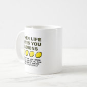 La Vie Vous Donne Des Citrons Mug Drôle (Devant gauche)