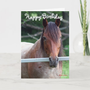 La vieille carte d'anniversaire de jument