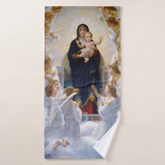 La Vierge aux anges, Bouguereau (Serviette de bain)