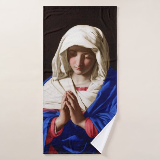 La Vierge dans la prière, Sassoferrato (Serviette de bain)