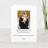 La Vierge des Lilies - Carte de Noël (Dos)