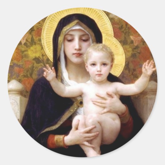 La Vierge des Lilies - Sticker de Noël (Devant)