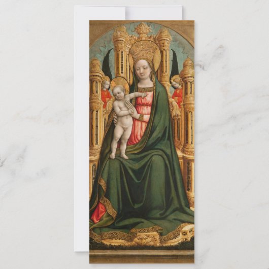 "La Vierge et l'Enfant" art invitations personnali (Devant)