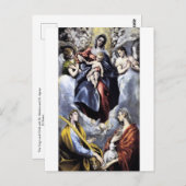La Vierge et l'Enfant par El Greco Carte postale (Devant / Derrière)