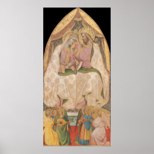 La Vierge & les Anges - Agnolo Gaddi Affiche d'art