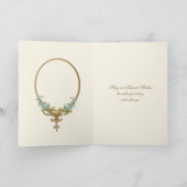 La Vierge religieuse Marie Jésus Vintage carte flo (Intérieur)