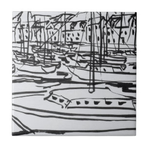 La Vilaine La Roche-Bernard, Bretagne Tegeltje