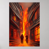 La ville brûle | AI Art Poster (Devant)