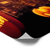 La ville citrouille d'Halloween | AI Art Poster (Coin)