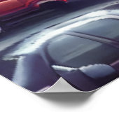 La ville dans la nuit | AI Art Poster (Coin)