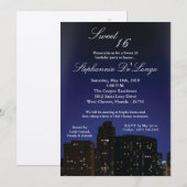 la ville de 5x7 NY allume le bonbon invitation de (Devant / Derrière)