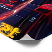 La ville et le feu d'artifice | AI Art Poster (Coin)