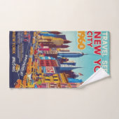 La Ville Qui Ne Dort Jamais | Impression d'art rét (Serviette à main)