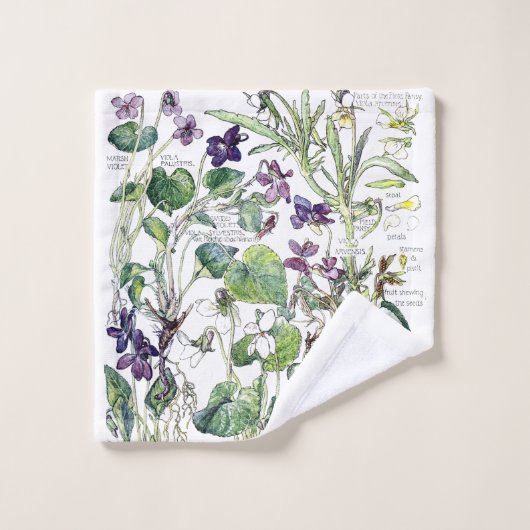 La violette botanique fleurit des serviettes de (Gant de toilette)