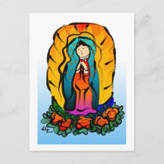 La Virgin de Guadalupe Briefkaart (Voorkant)