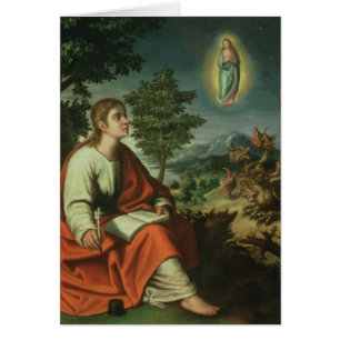 La vision de St John l'évangéliste sur Patmos