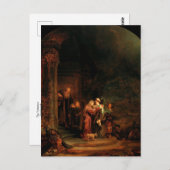 La Visitation par Rembrandt Carte postale (Devant / Derrière)