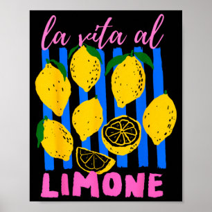 La Vita Al Limone Grappige Italiaanse Citroen Frui Poster