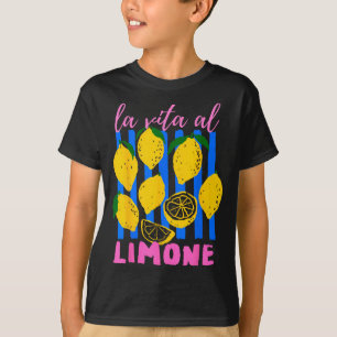 La Vita Al Limone Grappige Italiaanse Citroen Frui T-shirt