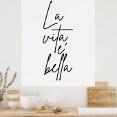 La Vita E' Bella Affiche italienne (Cuisine)