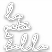 La vita è bella sticker (Voorkant)