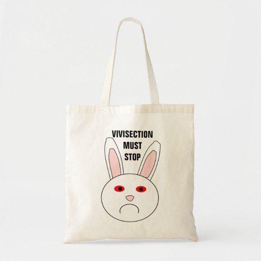 La vivisection doit cesser Sac cabas budgétaire (Devant)