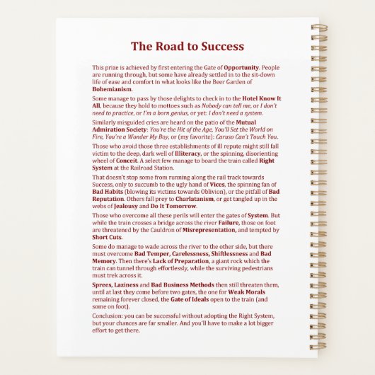 La voie du succès (Dos)