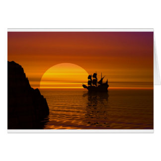 La voile au coucher du soleil