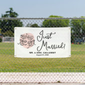 La Voiture Moderne Juste Marié Bannière De Voiture (Insitu)
