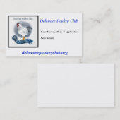 La volaille du Delaware matraquent des cartes de (Devant / Derrière)