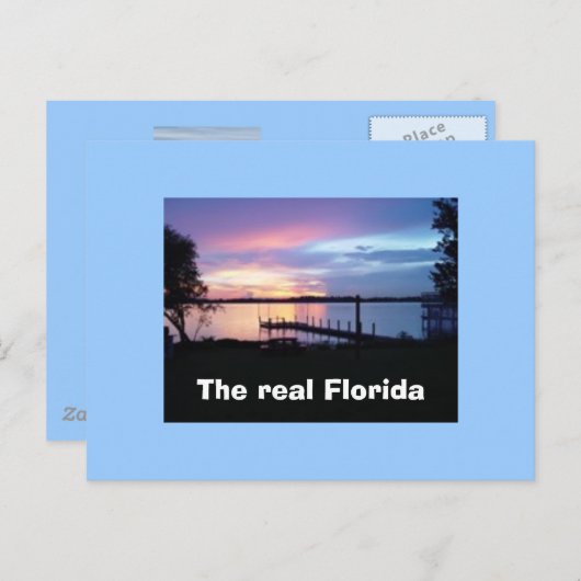 La vraie carte postale de Floride (Devant / Derrière)