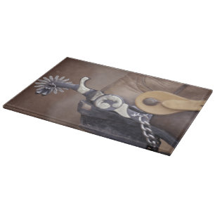 LA, VS, Texas, Lubbock Cowboy laars en spoor Snijplank