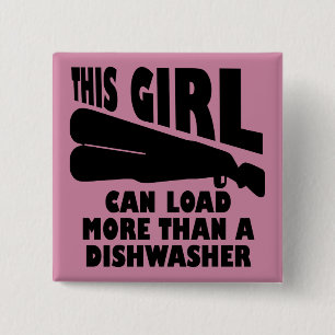 Laad Meer Dan Een Afwasmachine Grappige Knop Badge Vierkante Button 5,1 Cm