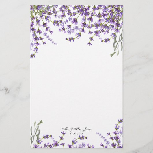 Laadbloemengreenery bruiloft briefpapier (Voorkant)