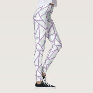 Laadbord en bleek groen mozaïekpatroon leggings