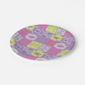 Laadbord en gele patchwork Quilt Pattern Papieren Bordje (Gekanteld)