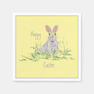 Laadbord voor paaspasta Gele achtergrond Pl. Servet