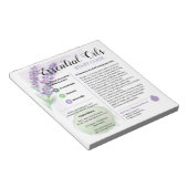 Laadgids voor essentiële oliën notitieblok (Schuin)