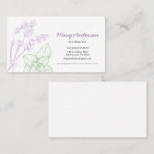 Laadstof en peppermint Essential Oil Visitekaartje (Voorkant / Achterkant)