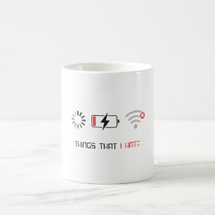 Laag Batterij Geen WiFi Laad Tech Humor Ontwerp Koffiemok