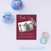 Laag budget BURGUNDY Witte EUCALYPTUS Bruiloft Flyer (Enkel)