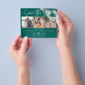 Laag budget TEAL Witte EUCALYPTUS Bruiloft Flyer (Hand)