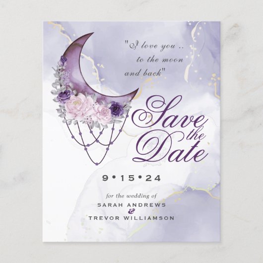 Laag Budget Wasmachine Maan Foto Save the Date (Voorkant)