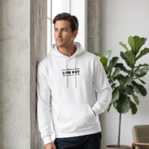 Laag Key Minimalistische Witte Pullover Hoodie S