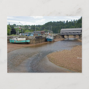 Laag tij in de Baai van Fundy bij St. Martins, New Briefkaart